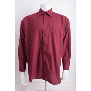 Hugo Boss Mens Dress Shirt Sz ? Button Down Red Burgundy Maroon NWT